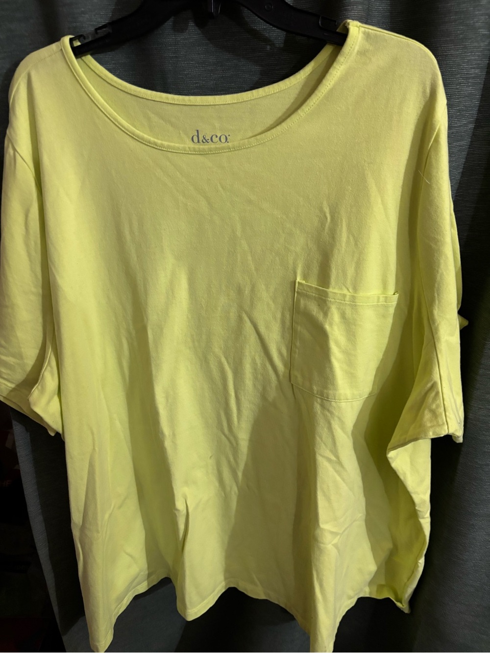 Denim&Co Green Short Sleeve Tee with Chest Pocket